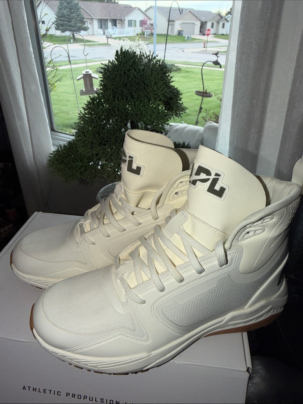 APL Women’s (Unisex) High-Top Sneakers - Cream with Gum Toe